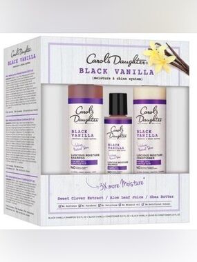 Carol's Daughter Black Vanilla Hair Care Set - Purple & Cream